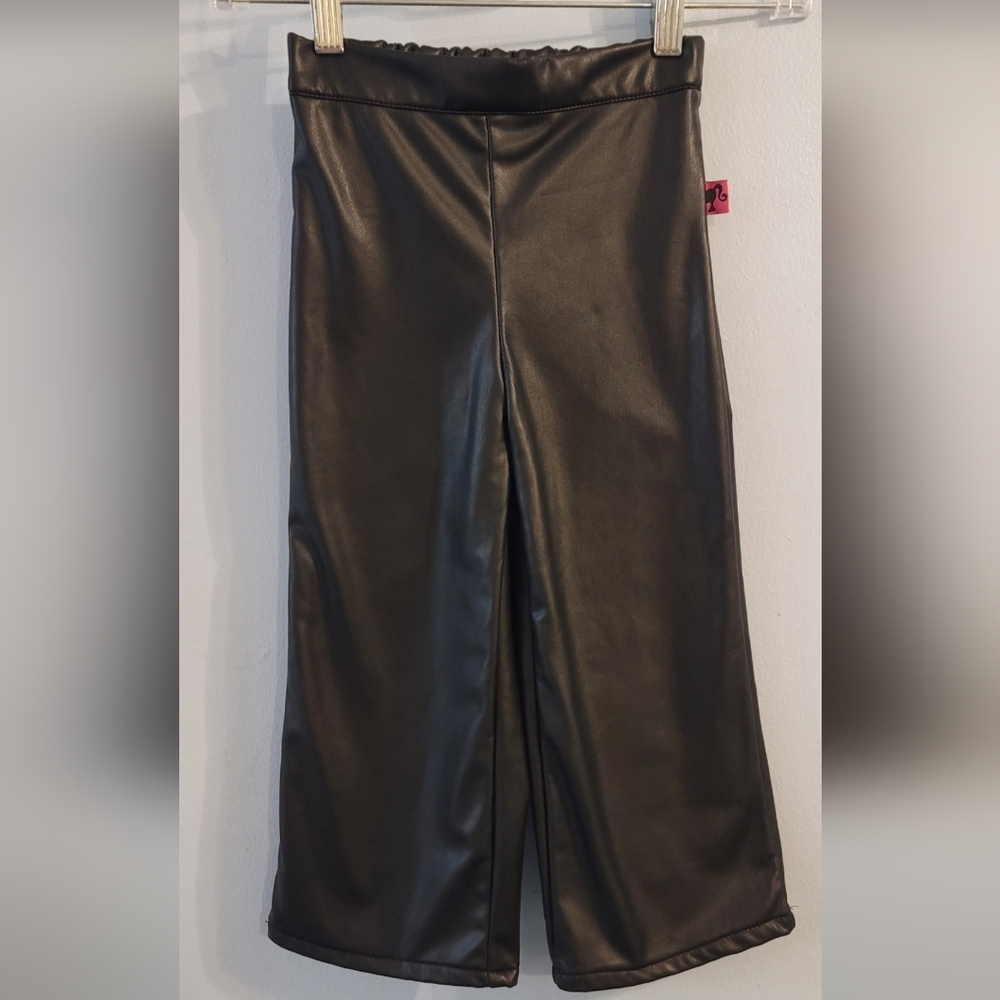 Barbie Black Faux Leather Pants 4T